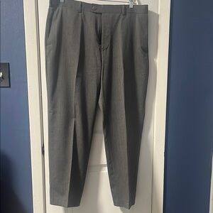 Louis Raphael Gray Dress Pants with Flat Front and Tailored Look